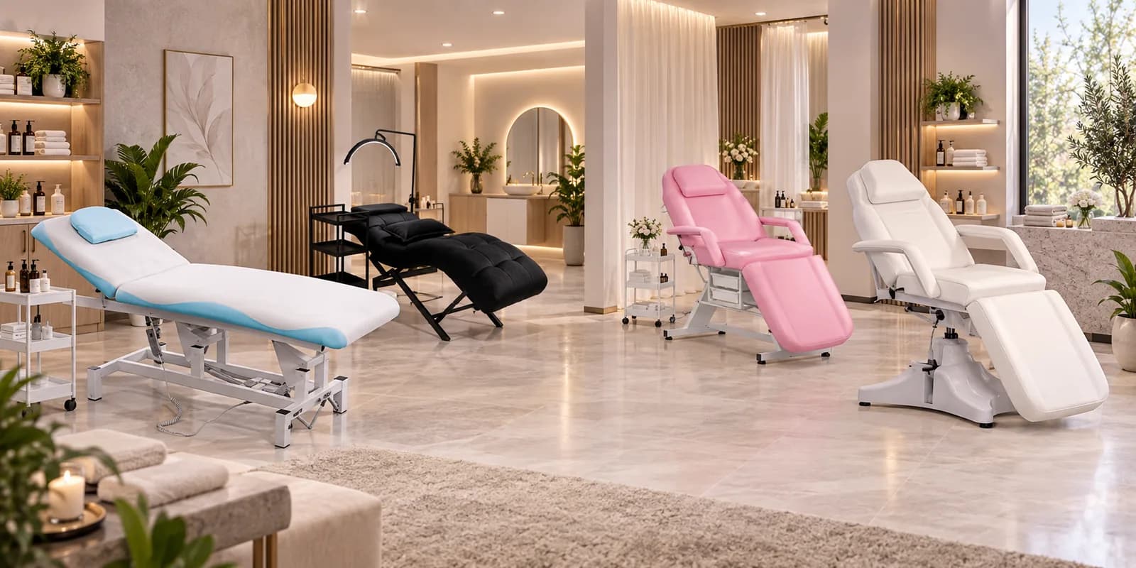 Mobiliario ELESS en salón de belleza para cómo abrir un salón de belleza en Perú.