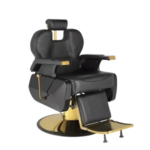 Sillón Barbero Estilo Elegante Único Gold Classic