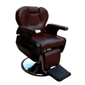Sillón Barbero Estilo Elegante Único Harly Brown Classic