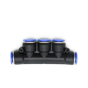 Conector Tipo T 1/4 Aire Triple