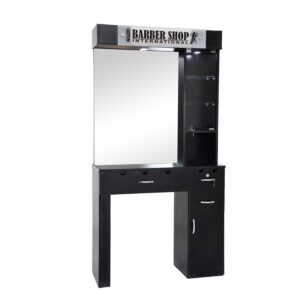 Estación con Espejo LED Negro Pro Ravel