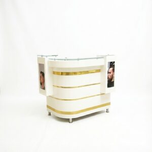 Counter Recepcion Elegante White & Gold
